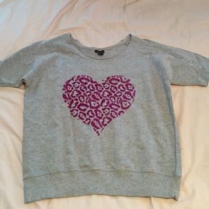 Grey Sweatshirt Material Shirt