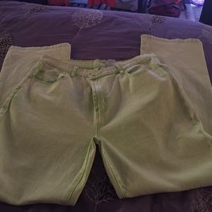 Jeans Diane Gilman like new lime green
