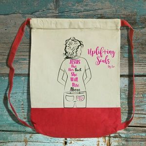 Jesus has her back-pack