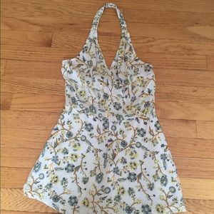 Halter top floral romper
