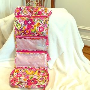 Foldable hanging Vera Bradley toiletries carrier