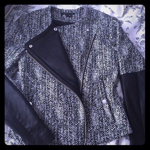 Theory Joean jacket/ black and white.