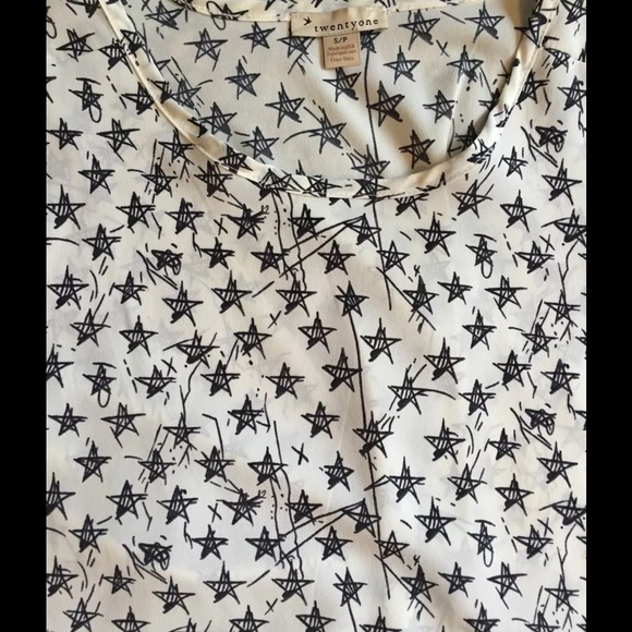 Forever 21 silky boxy star print top