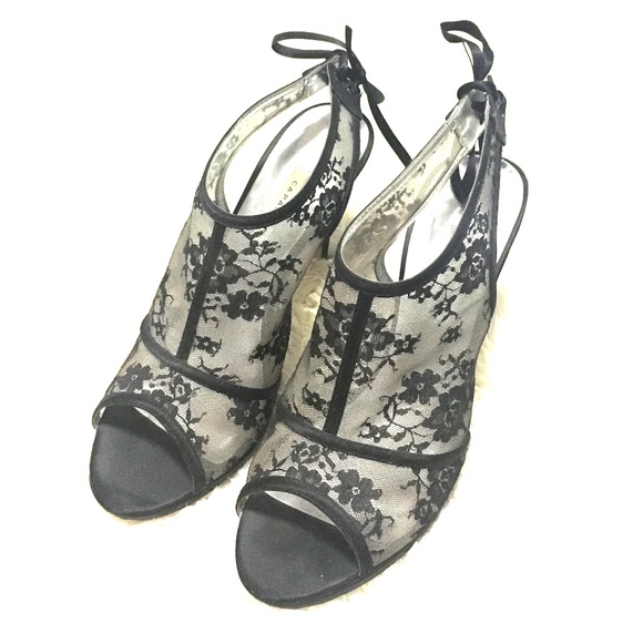 Lace Black Heels