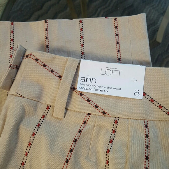 LOFT Cropped Patterned Pants - Picture 4 of 4