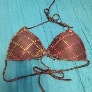 Black print Push-up bikini top