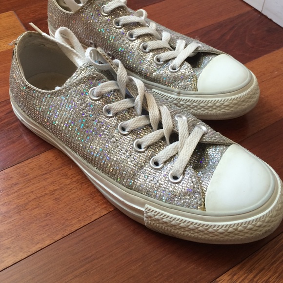 Silver Sparkly Converse