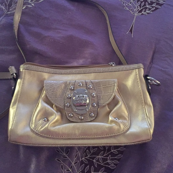 Kathy Van Zeeland gold cross body