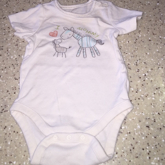 Baby gap 6-12 months horse/zebra onesie