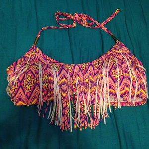 Aztec Fringe bikini halter top