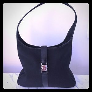 Black Sporty Ferragamo Shoulder Bag