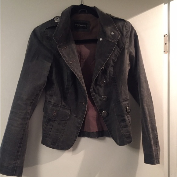 Vereclo distressed button up jacket size small. - Picture 1 of 4