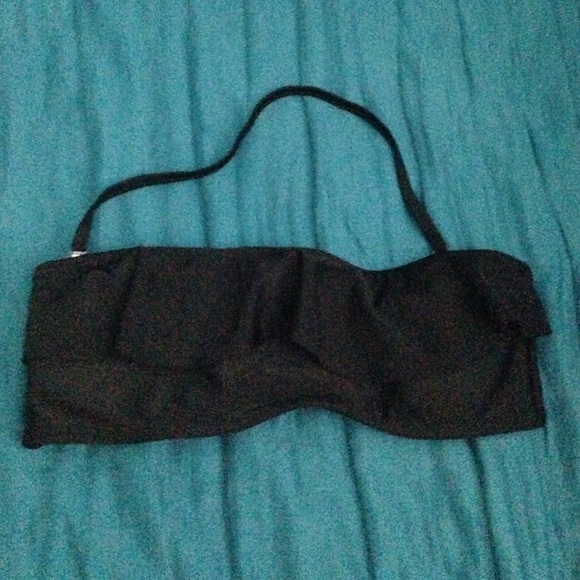 Padded Black bandeau bikini top