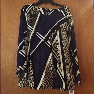$$$ FINAL PRICE$$$ Alfani animal print blouse.