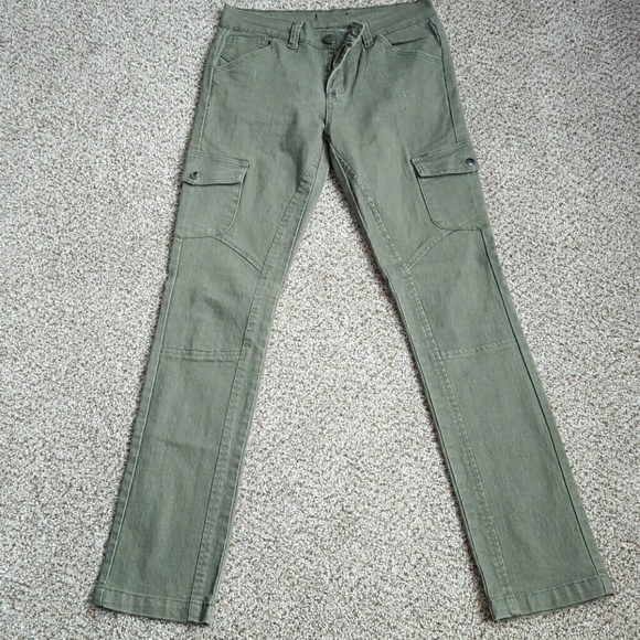 green cargo skinny jeans