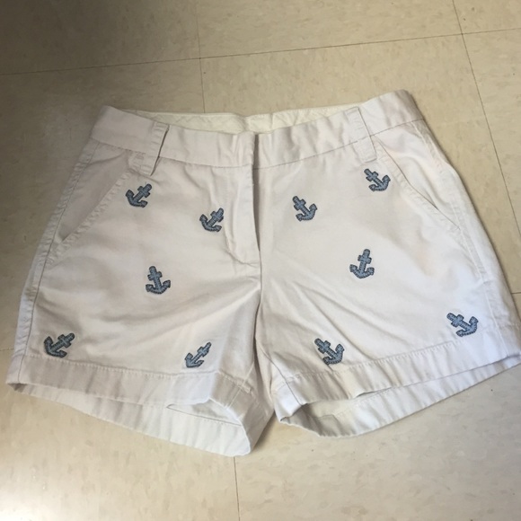 J. Crew 3" beige anchor shorts