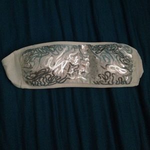 Rarely worn padded white sequence bandeau top