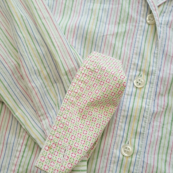 Talbots Striped Button Down - Picture 3 of 4