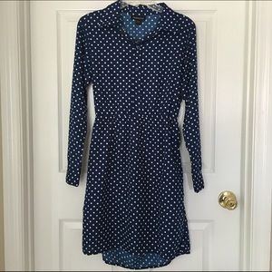 Blue + White Polka-Dot Dress | Boutique