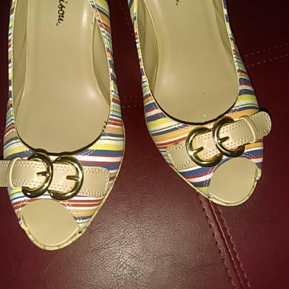 Multi-Colored Open Toe Sling Sandals - image 4