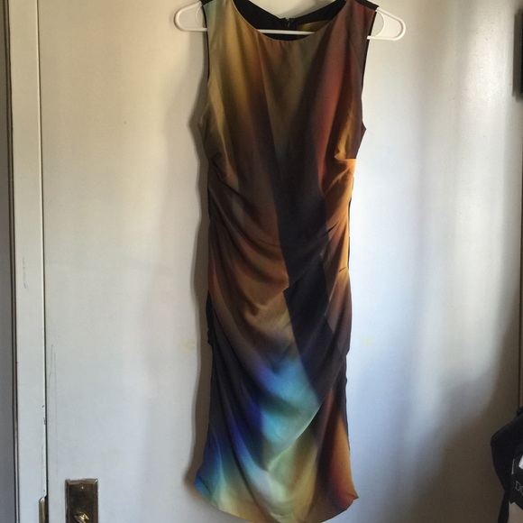 Nicole Miller multi-colored stretch sheath dress