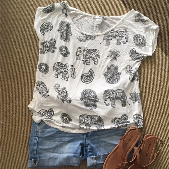 Elephant print top