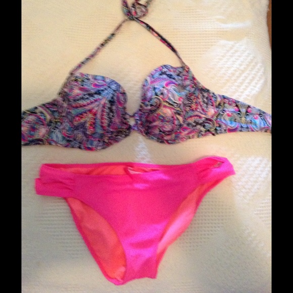 Victoria's Secret bikini bottoms hot pink L