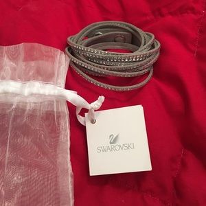 Swarovski Slake leather wrap bracelet