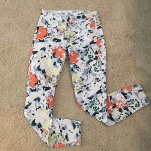 Gap Legging Jean - Floral and Ecru - Sz 26
