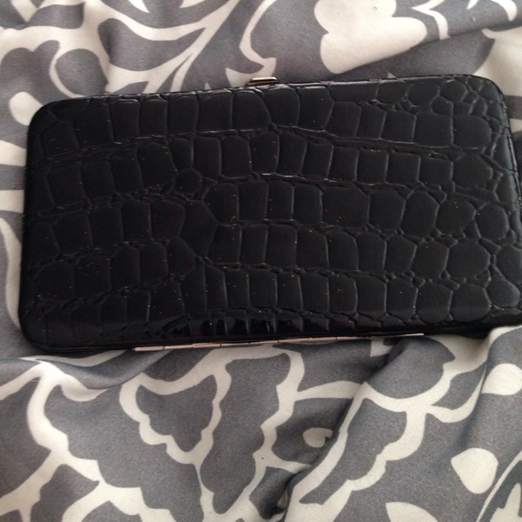 Handbags - Black snake skin clutch