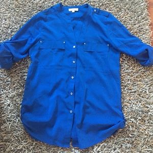 Calvin Klein electric blue blouse size M