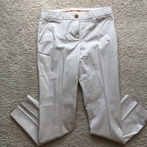 Tory Burch Skinny Straight Ankle Crop Khakis