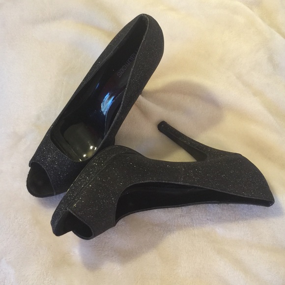 Sparkly black heels