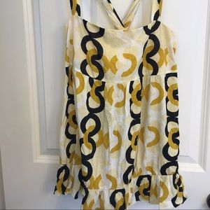 J. Crew cross back tank. Ruffles hem. Sz Sm.