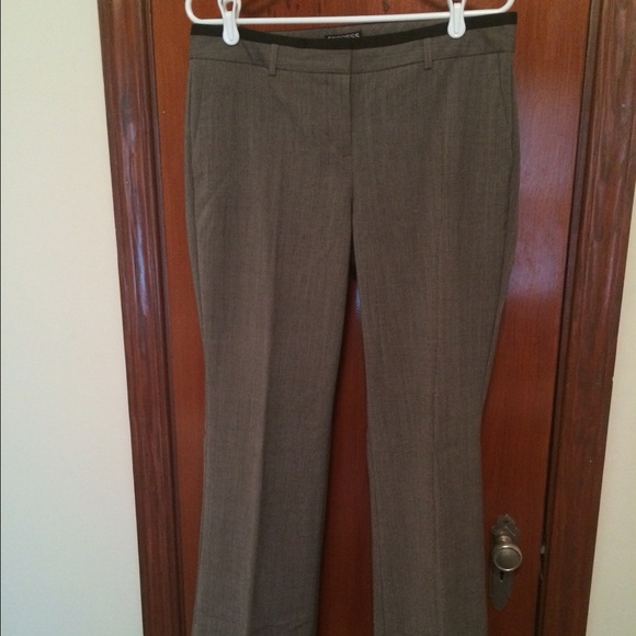 Express Editor 8R brown-gray dress pants