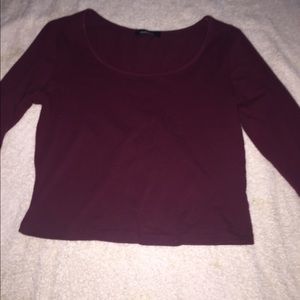 New burgundy crop top