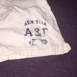 white A&F shorts