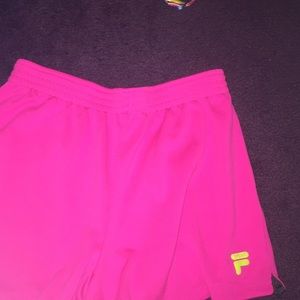 pink& grey FILA sports shorts