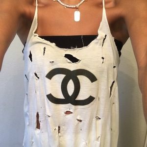 Distressed Chanel Tank