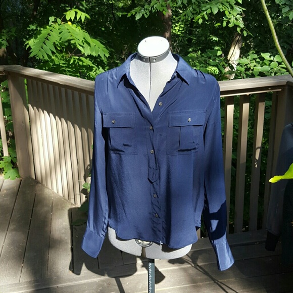 J. Crew 100% Silk Button Down Shirt