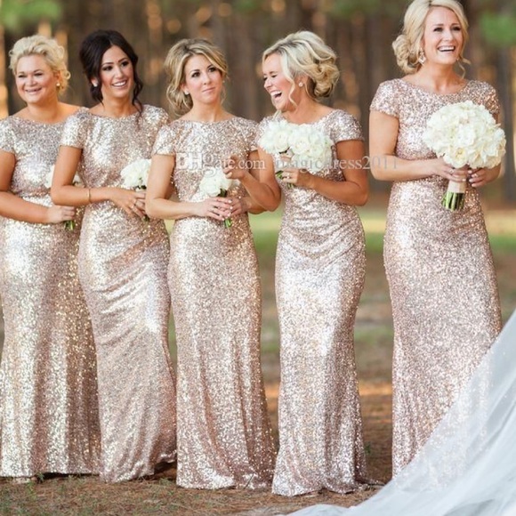 Gold sequin dress