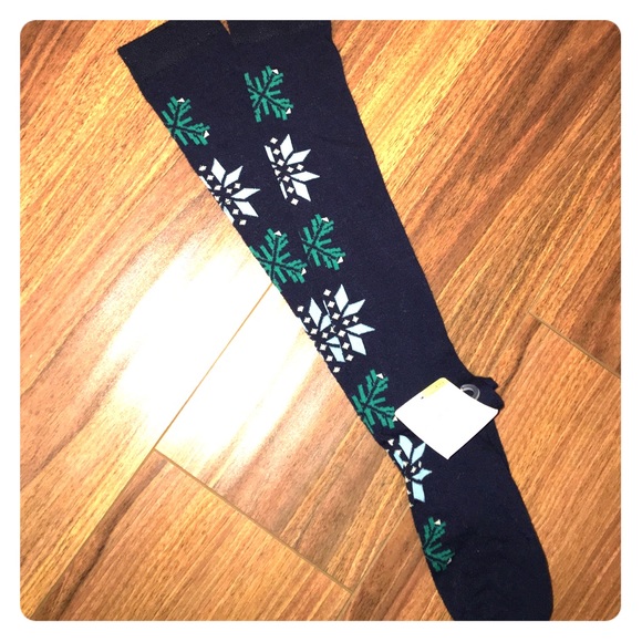 Navy and blue knee high socks