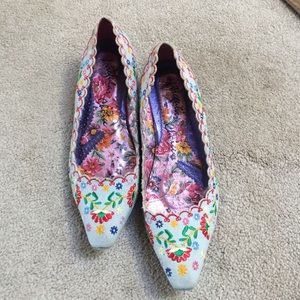 Irregular Choice baby blue flats - size 39 (8.5)