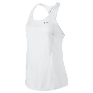 White nike racer back running tank