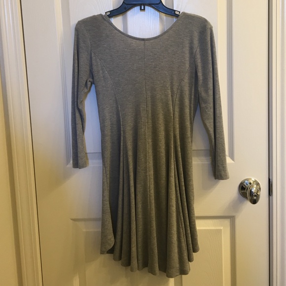 Heather Gray Knitted Swing Dress