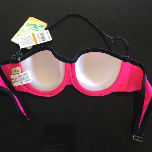 Hobie fuschia bandeau bikini top - Picture 2 of 4