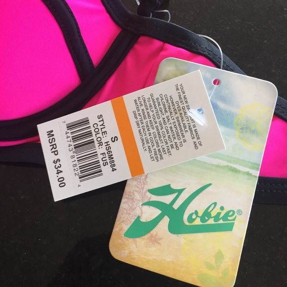 Hobie fuschia bandeau bikini top - Picture 3 of 4
