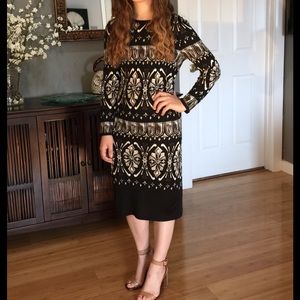 Tory Burch Black & White Charm Knit Dress / M