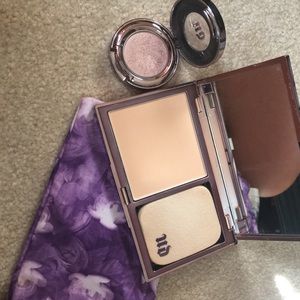 URban decay powder foundation and eyeshadow