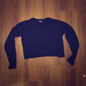 Navy TOPSHOP cropped top.